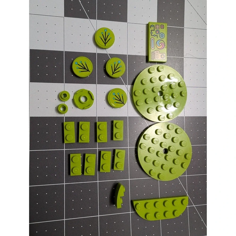 Lego lime green building pieces lot‎ 20 varius branded sticker panel varius